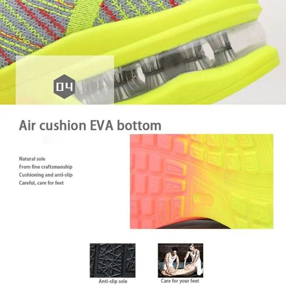 Women's Air Cushion Running Shoes Non-slip Breathable Casual Tennis Gym Sneakers - Picture 11 of 11